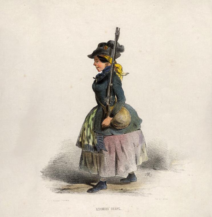 Leichtes Corps (Bewaffnete junge Frau mit dem Hut der akademischen Legion)