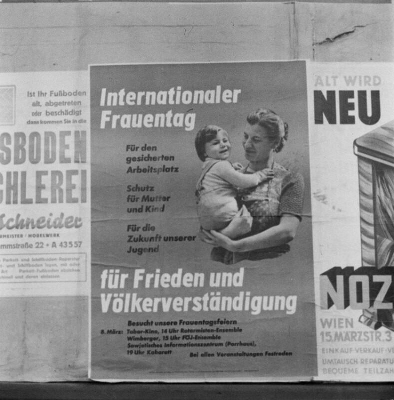 Plakat Internationaler Frauentag in Wien 1953