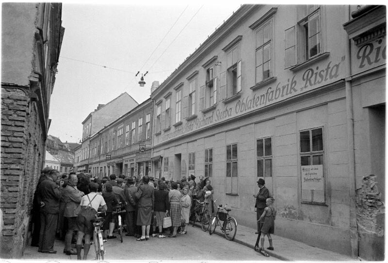 Streik in der Wiener Süßwarenfabrik "Rista" 