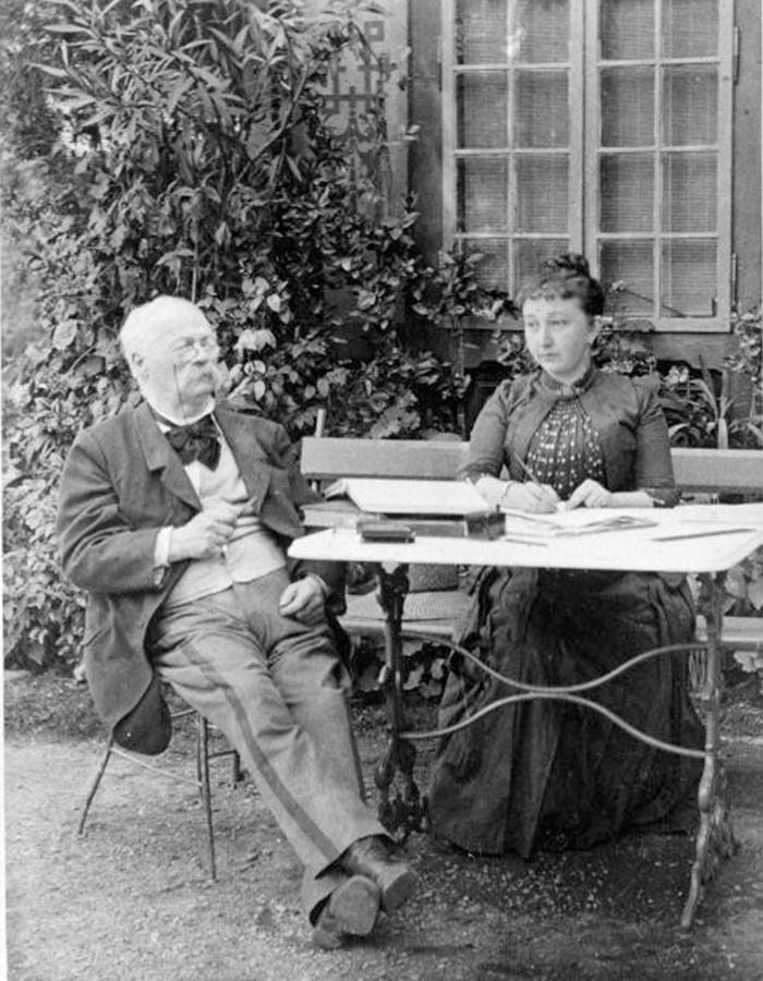 Die Sekretärin des Bürgermeister von Wien mit ihrem Chef 1888