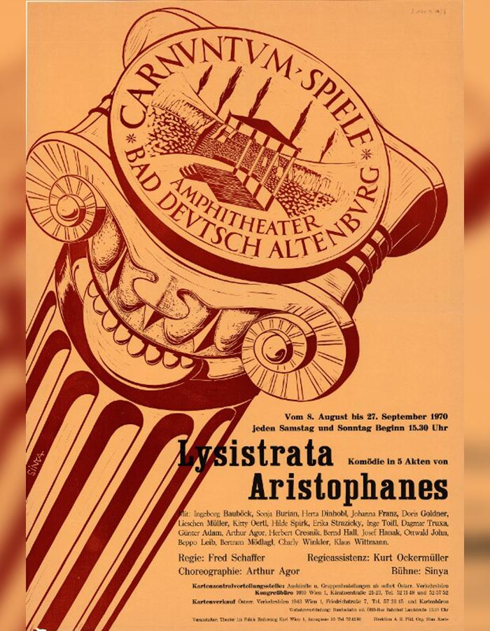 Plakat: Lysistrata von Aristophanes 1970
