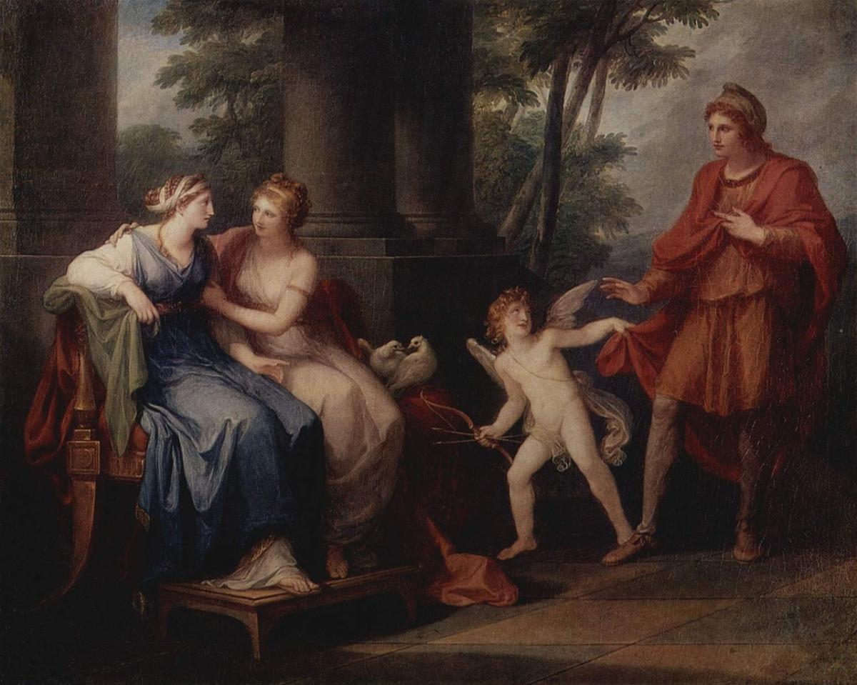 Angelika Kauffmann: Venus überredet Helena, Paris zu erhören 1790