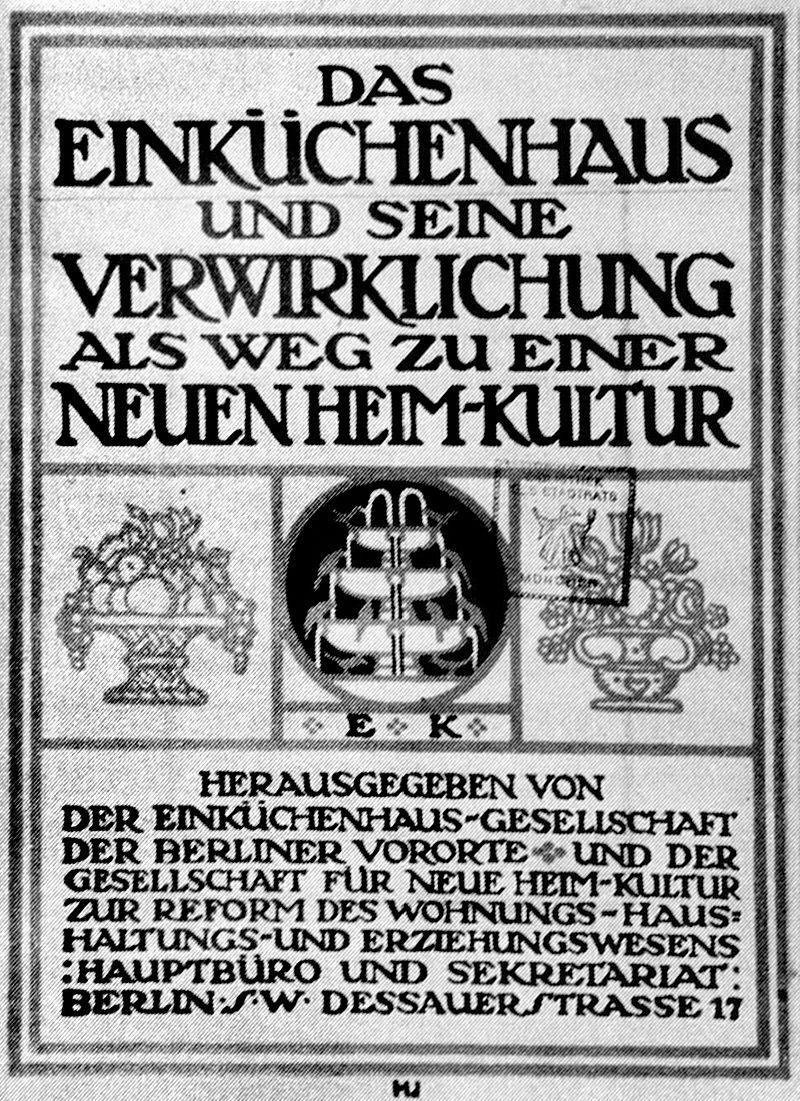 Werbebroschüre der Berliner Einküchenhaus-Gesellschaft 1908