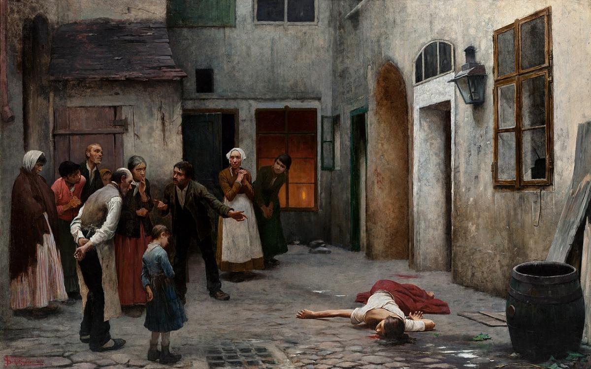 Jakob Schikaneder Mord im Haus 1890