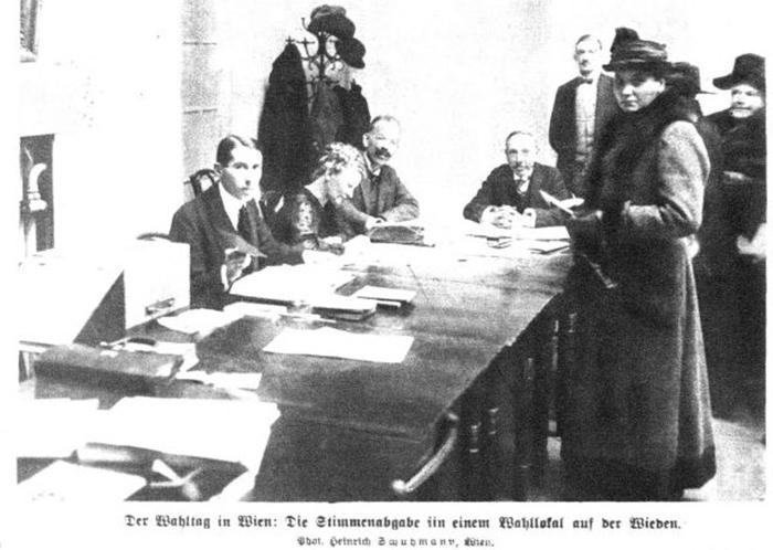 Wahltag in Wien-Wieden 1919