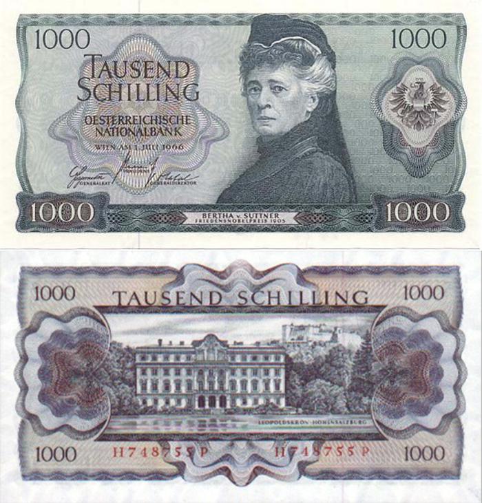 1000-Schilling-Schein 1970
